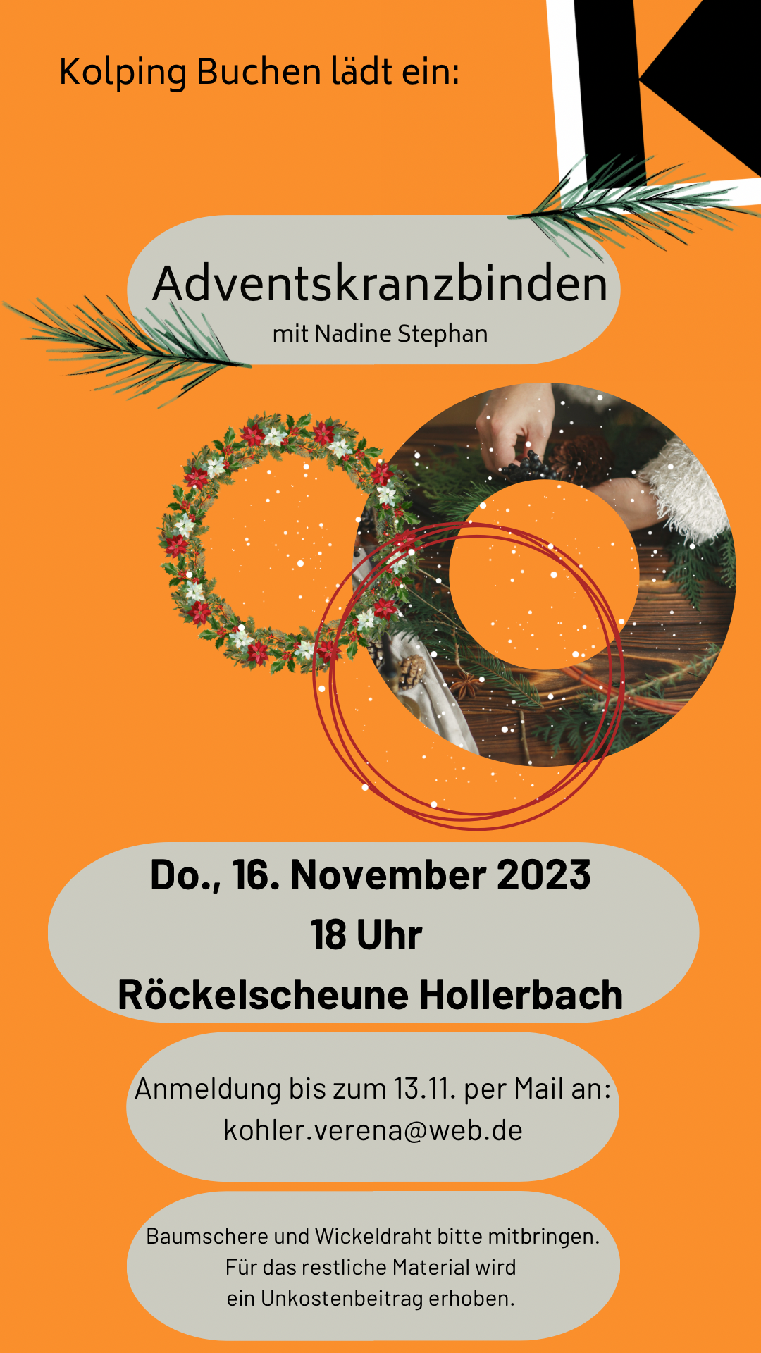 2023 Adventskranz Werbung